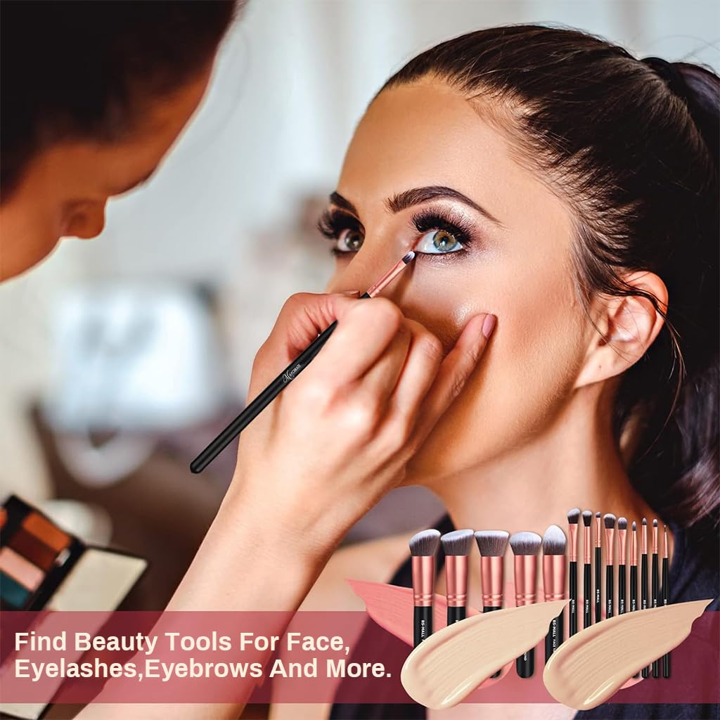 MAYCREATE Makeup Brush Set 22pcs Premium Synthetic for Foundation Powder/Concealers/Eye shadows/Blusher/Highlighter/Contour/Nose Contour/Shading/Lipstick Makeup Brushes for Beginners MAYCREATE Makeup Brush Set 22pcs Premium Synthetic for Foundation Powder/Concealers/Eye shadows/Blusher/Highlighter/Contour/Nose Contour/Shading/Lipstick Makeup Brushes for Beginners
